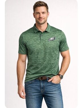 Bahama Green Eagles Polo Shirt with Embroidered Philadelphia Eagles Logo Sz 3XL